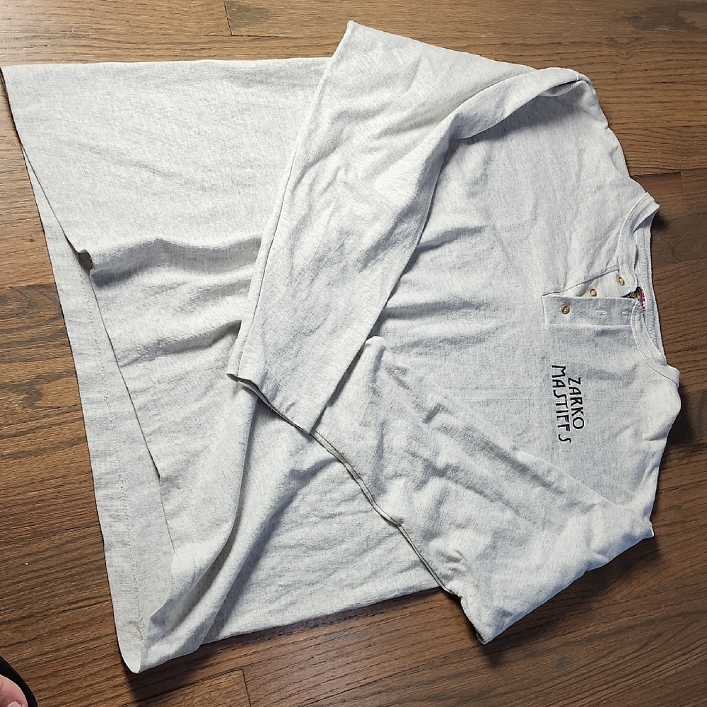 Vinrage Single Stitch Cotton Deluxe Gray Henley Shirt